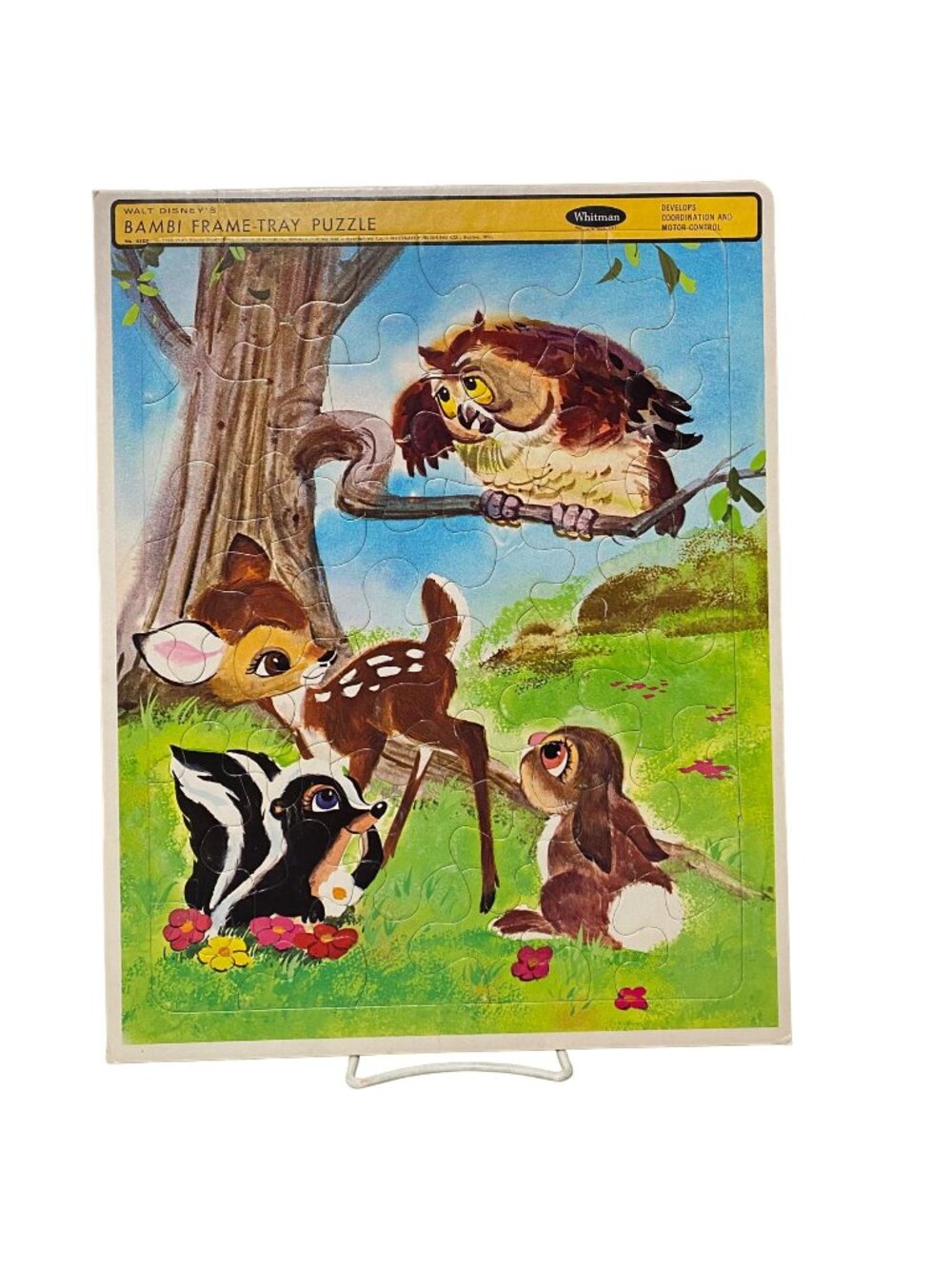 Vintage Whitman Bambi Frame-Tray Puzzle 1975 Disney Woodland Animals 12 Pieces